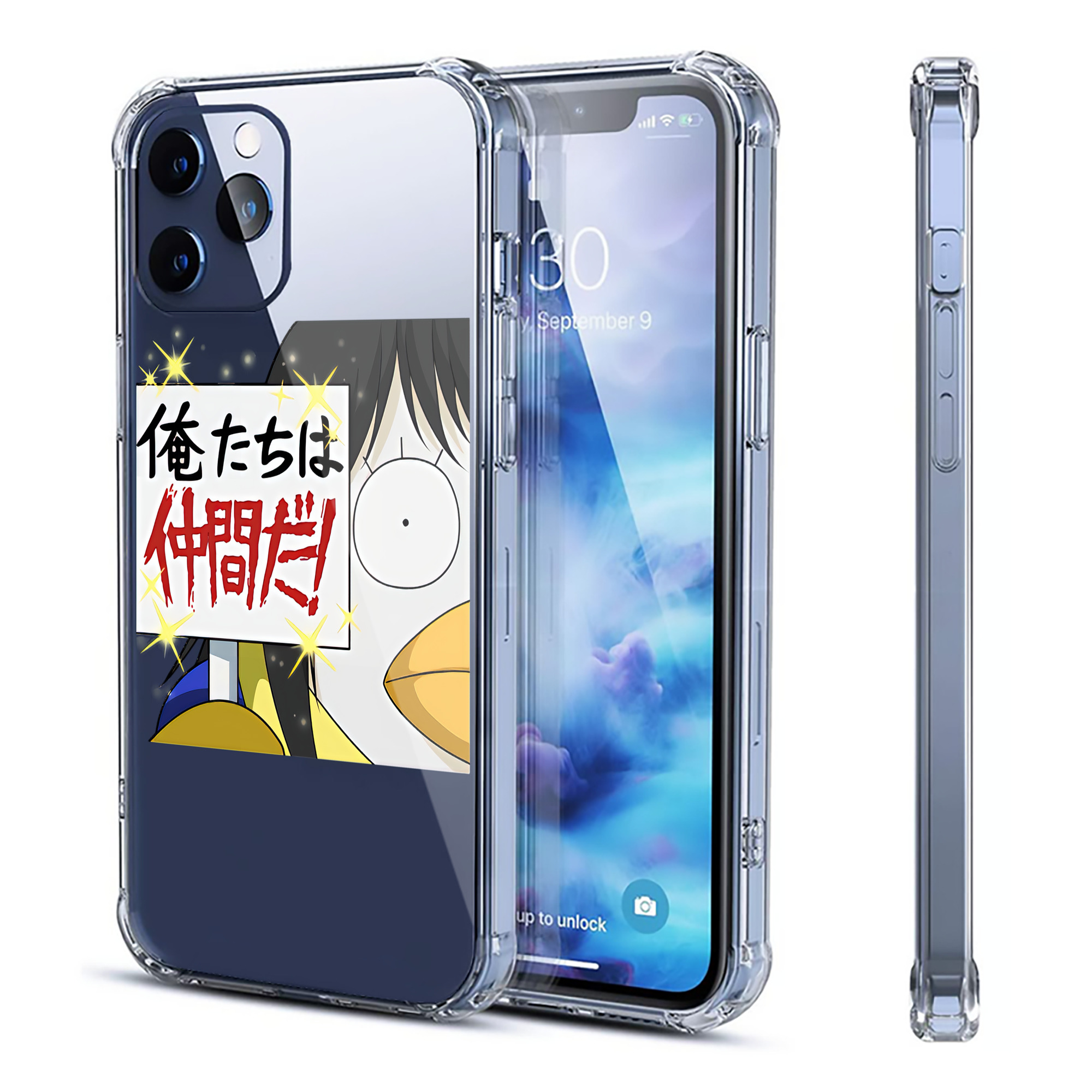 （画像用） ぎんたま 坂田銀時（さかたぎんとき） 神楽 志村新八（しむら しんぱち） GINTAMA Sakata Gintoki Kagura Shimura Shinpachi 【iPhone 12シリーズ対応】透明スマホケース（クリアソフトケース）